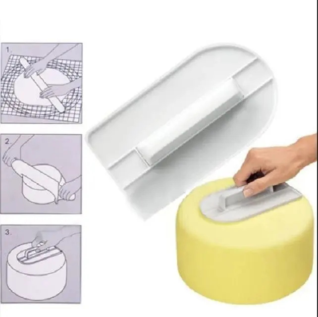 Plastic Cake Smoother Polisher Flat Tool Decorating Fondant Spatula Cake Brush DIY Baking Tools Kitchen Accessories
