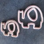 4 pcs Elephant Fondant Cutter set