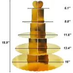 5 Layer Disposable Cake Stand Golden Cardboard Dessert Mini Cake Stand Tower Cupcake Stand Baby Shower Birthday Party Supplies cup cake stand