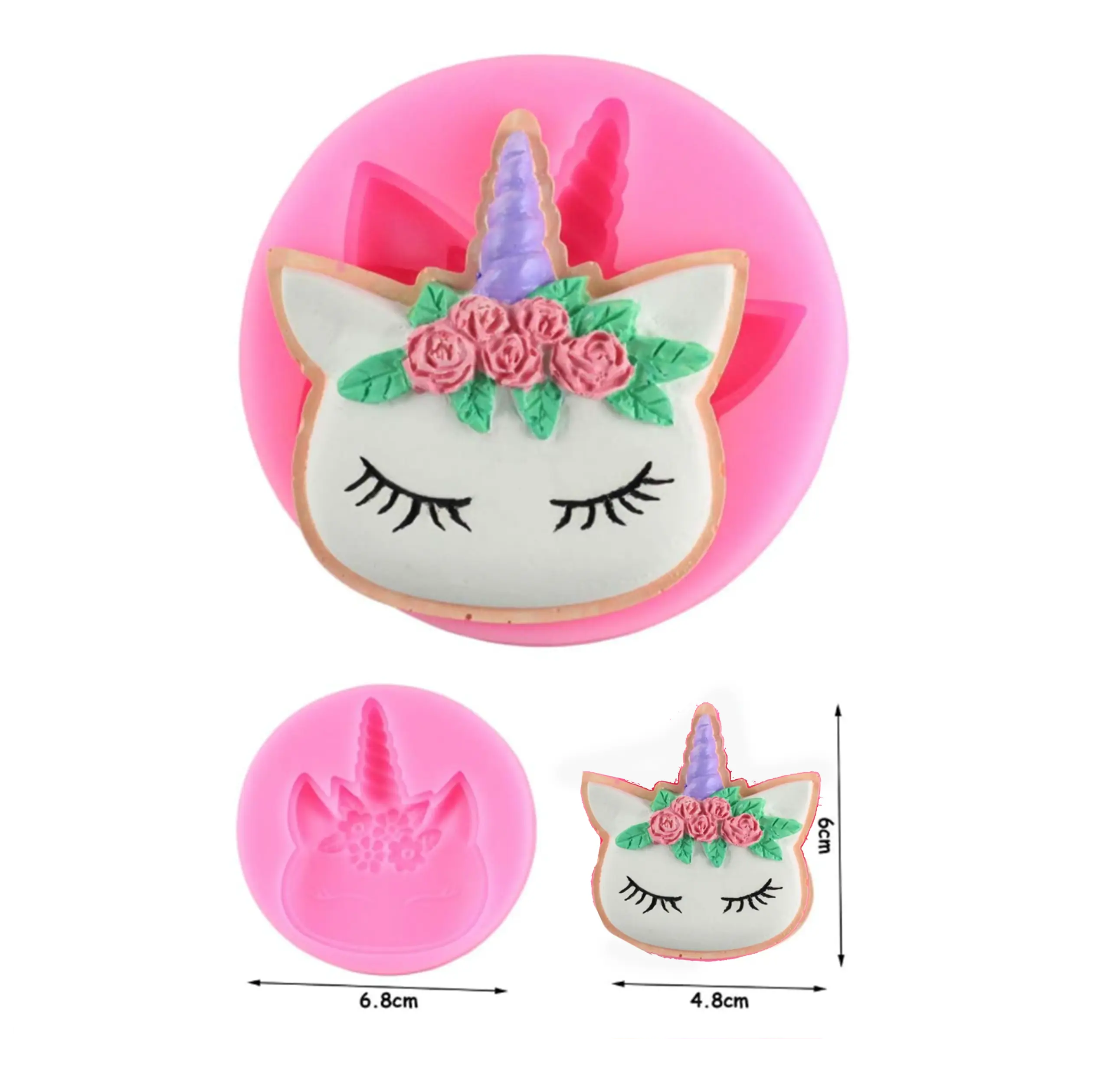 Unicorn Face silicone mould Style 5