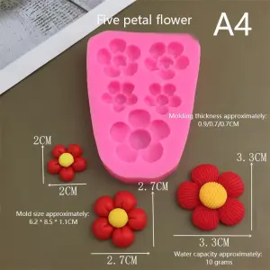 Five Petal Flower Silicone Mould for Fondant