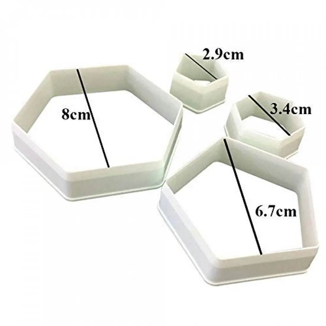 4 pcs Football Fondant Cutter set
