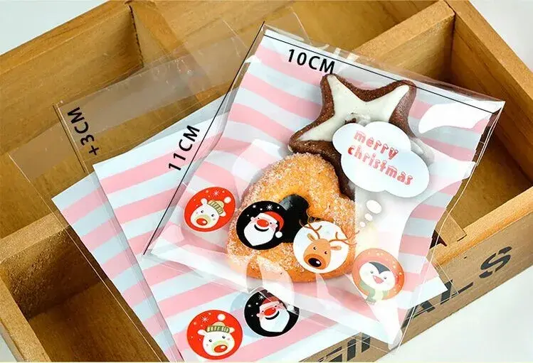 Christmas Themed 100pcs Cookie Candy Sleeve