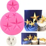 3 pcs set of star silicone moulds