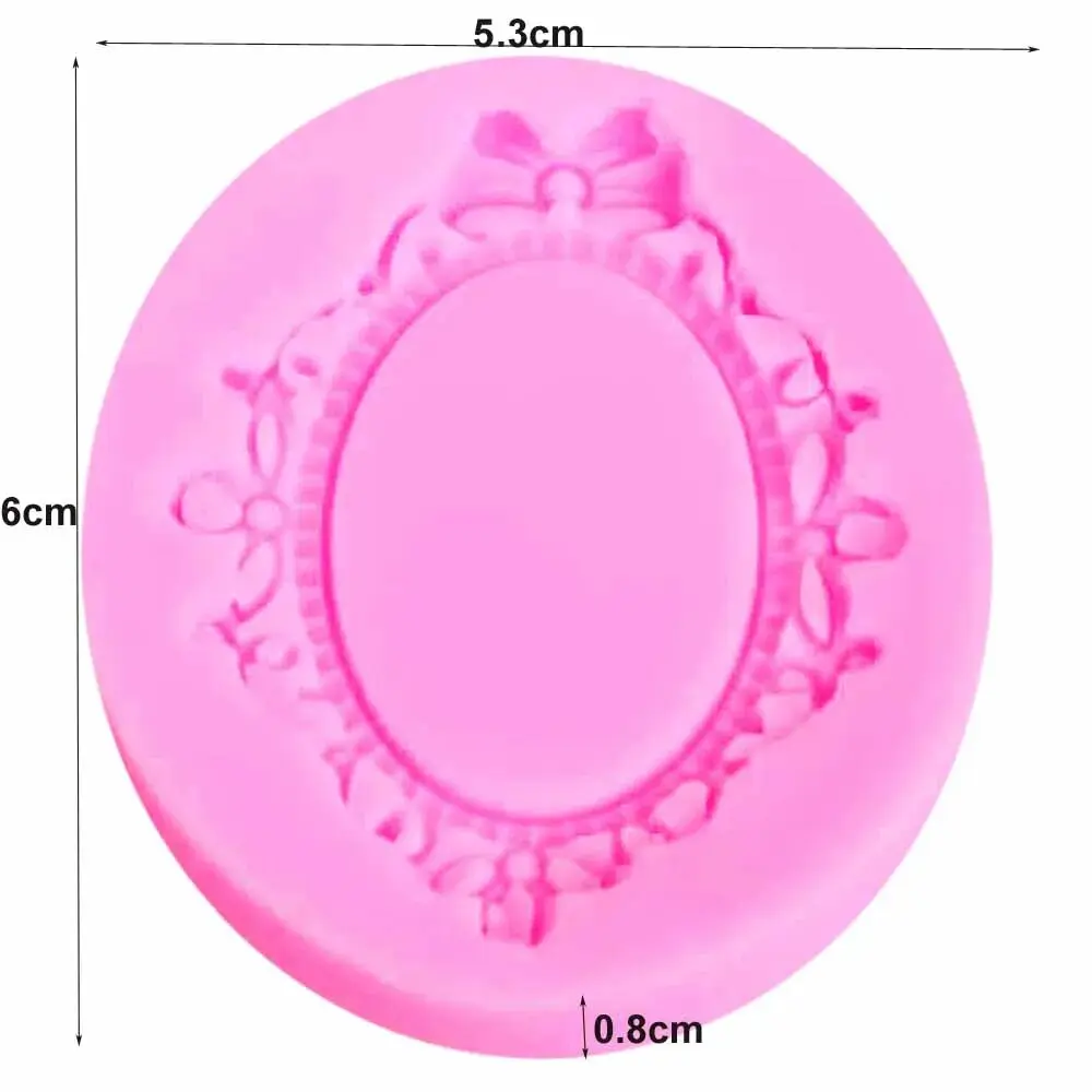 Mirror Fondant Cake Decorating Frame Bow Chocolate Mould
