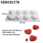 3D Heart Shape 9 cavity Silicone Mold for mousse,baking,desserts entremet mould
