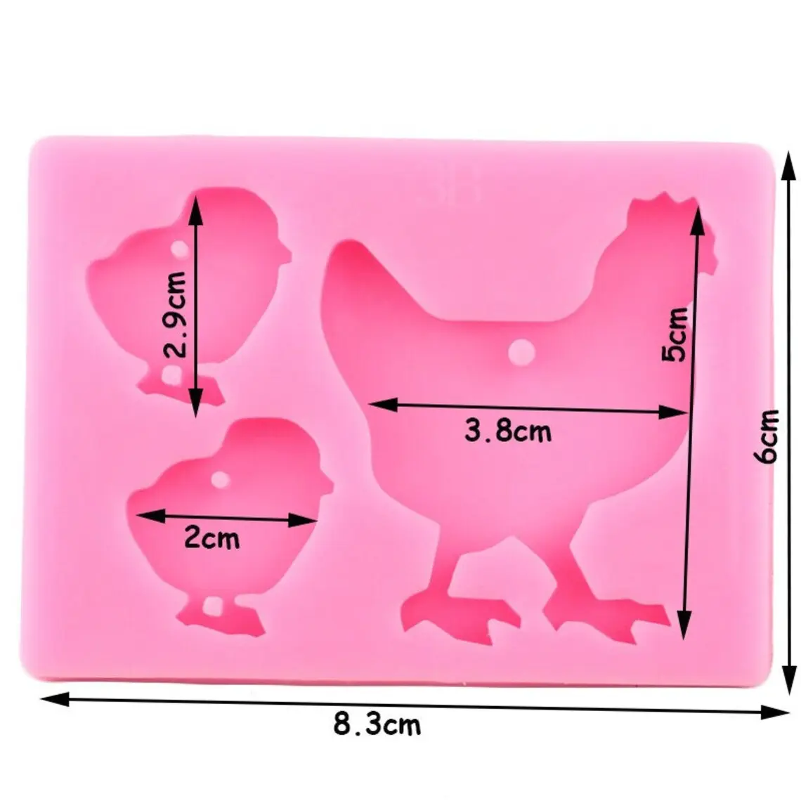 3 Cavity Hen silicone mould