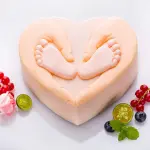 Baby feet heart shaped mousse cake entremet mould