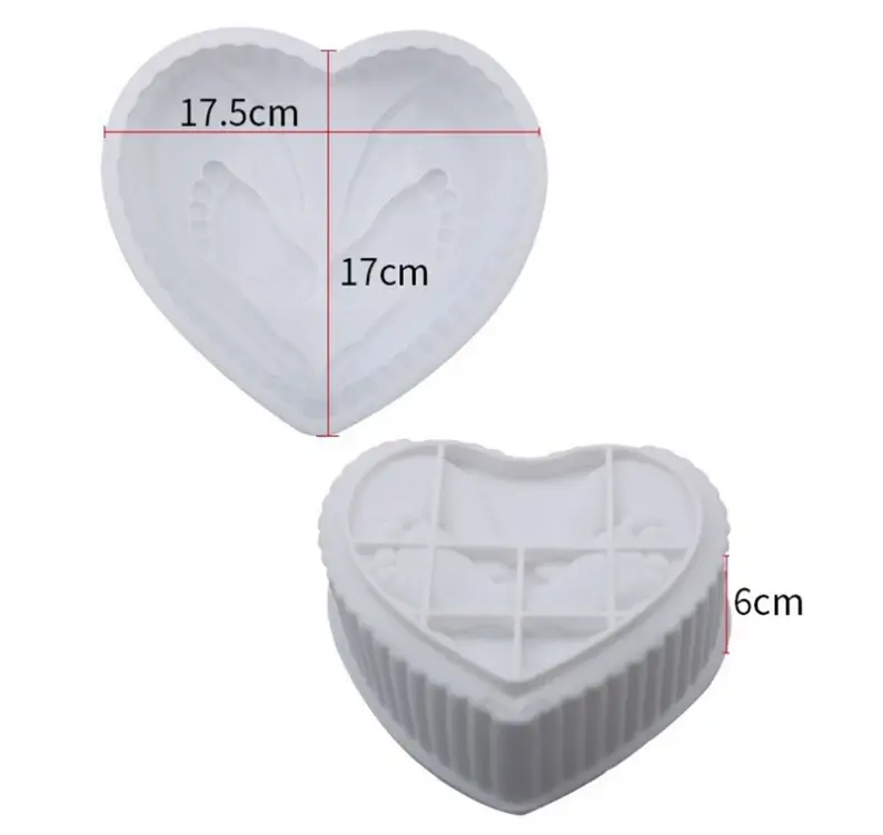 Baby feet heart shaped mousse cake entremet mould