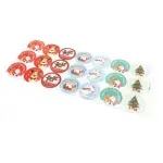 1 Sheet with 21 Christmas Themed Stickers