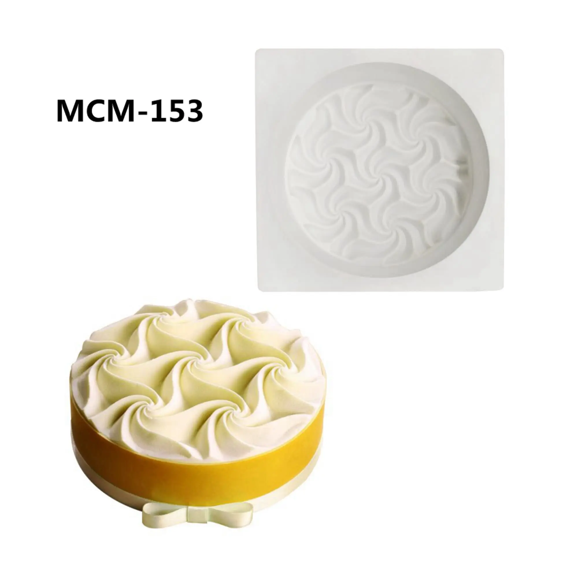 Spiral wave shape round cake mould entremet mould