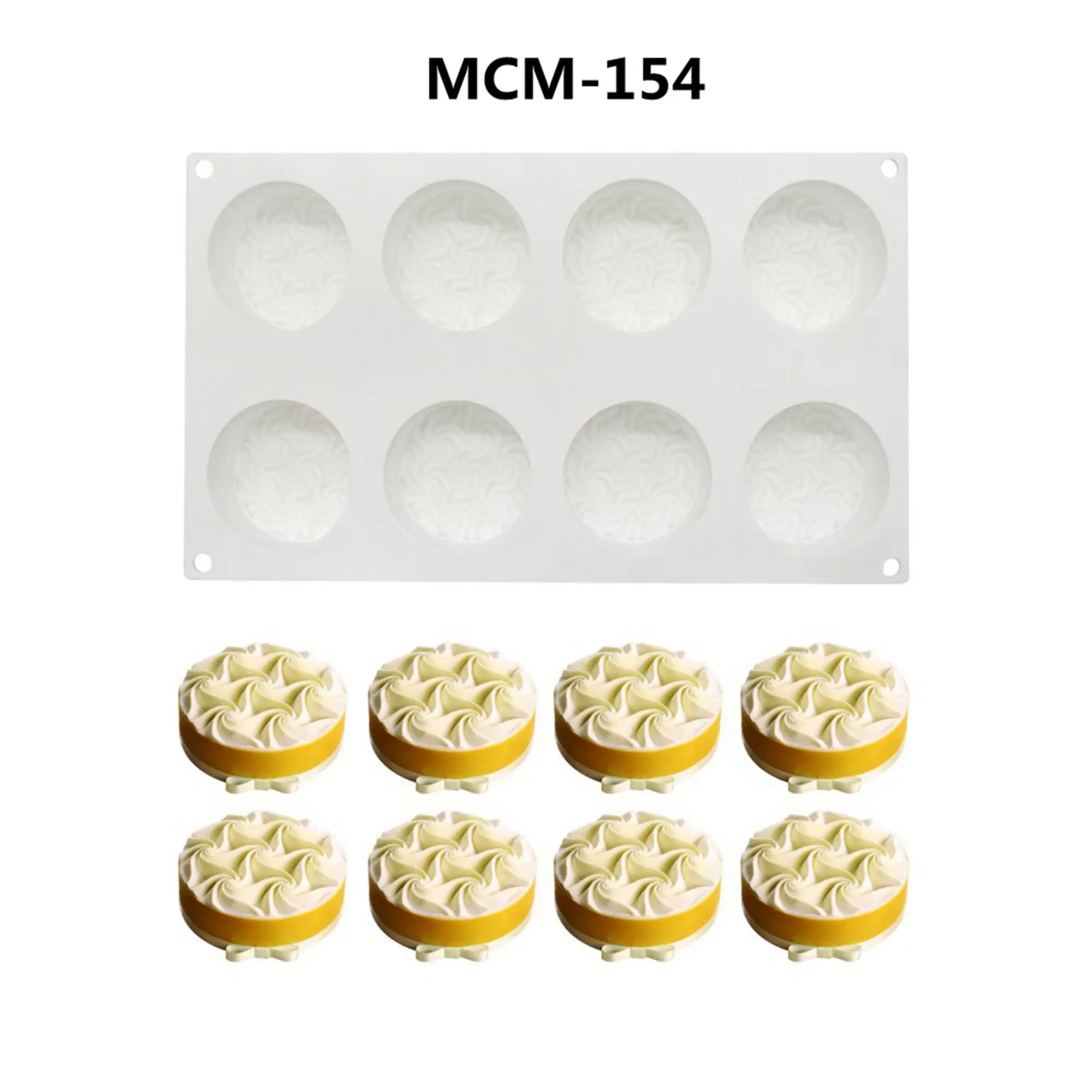 Spiral wave shape round cake mould entremet mould