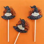 3pcs witch hat Halloween Cake Topper