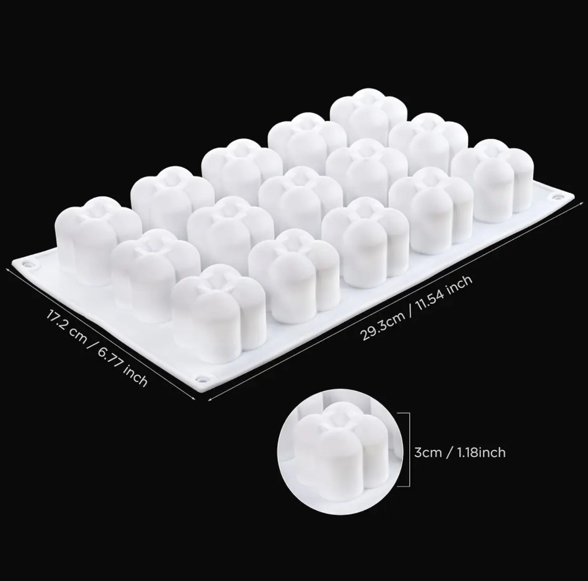 15 cavity Bubble Candle Silicone Mould