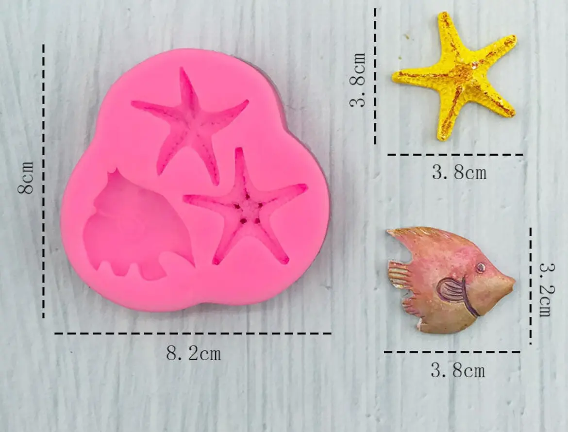 Fish star fish Silicone Mould