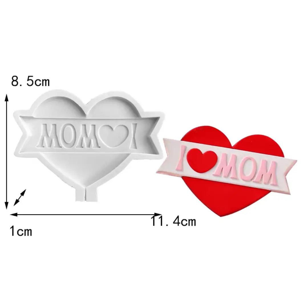 I Love Mom Silicone Mould for Candle, Resin & Cake Decoration