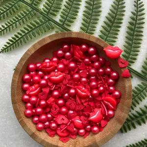Red lips heart Sprinklers 100gm