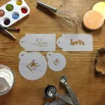 4 pcs Love theme icing stencil