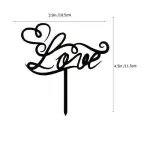 1 pcs black love topper with heart heart