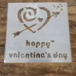 1 pcs Valentines theme with heart icing stencil