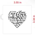 1 pcs love shaped in heart icing stencil