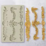 1 PC European Series Embossed Madame Garland Border Pattern Fondant Moulds