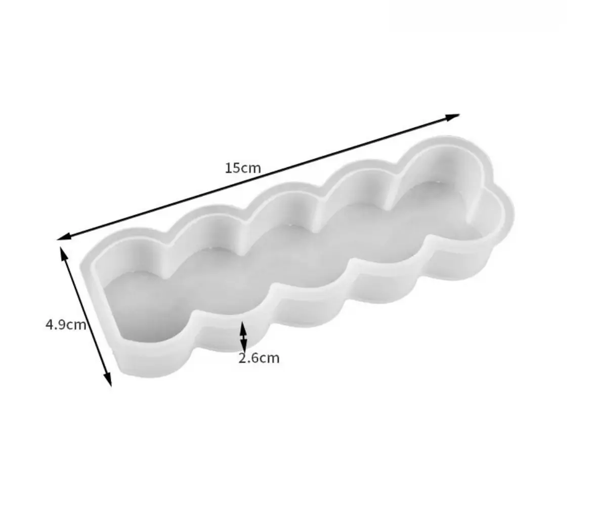 1pc heart Silicone Candle Mould
