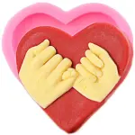 Couple Holding hands heart silicone mould