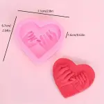 Couple Holding hands heart silicone mould