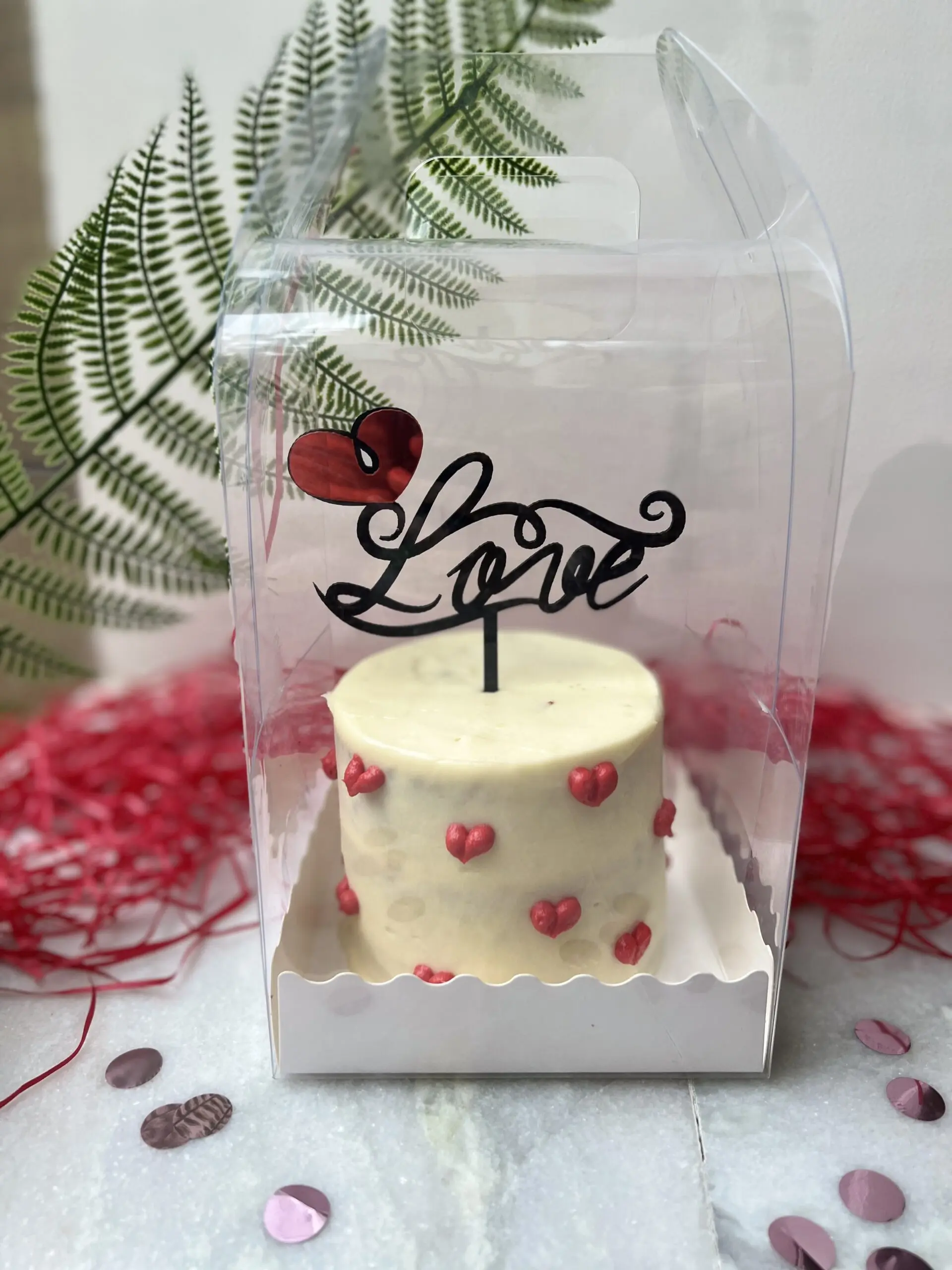 1 pcs black love topper with heart heart