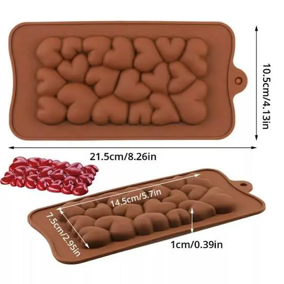 Heart Chocolate Bar Silicone Mould