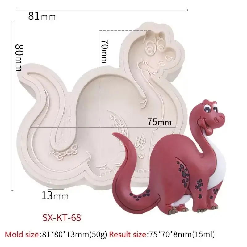 3D Dinosaur animal Silicone style 4