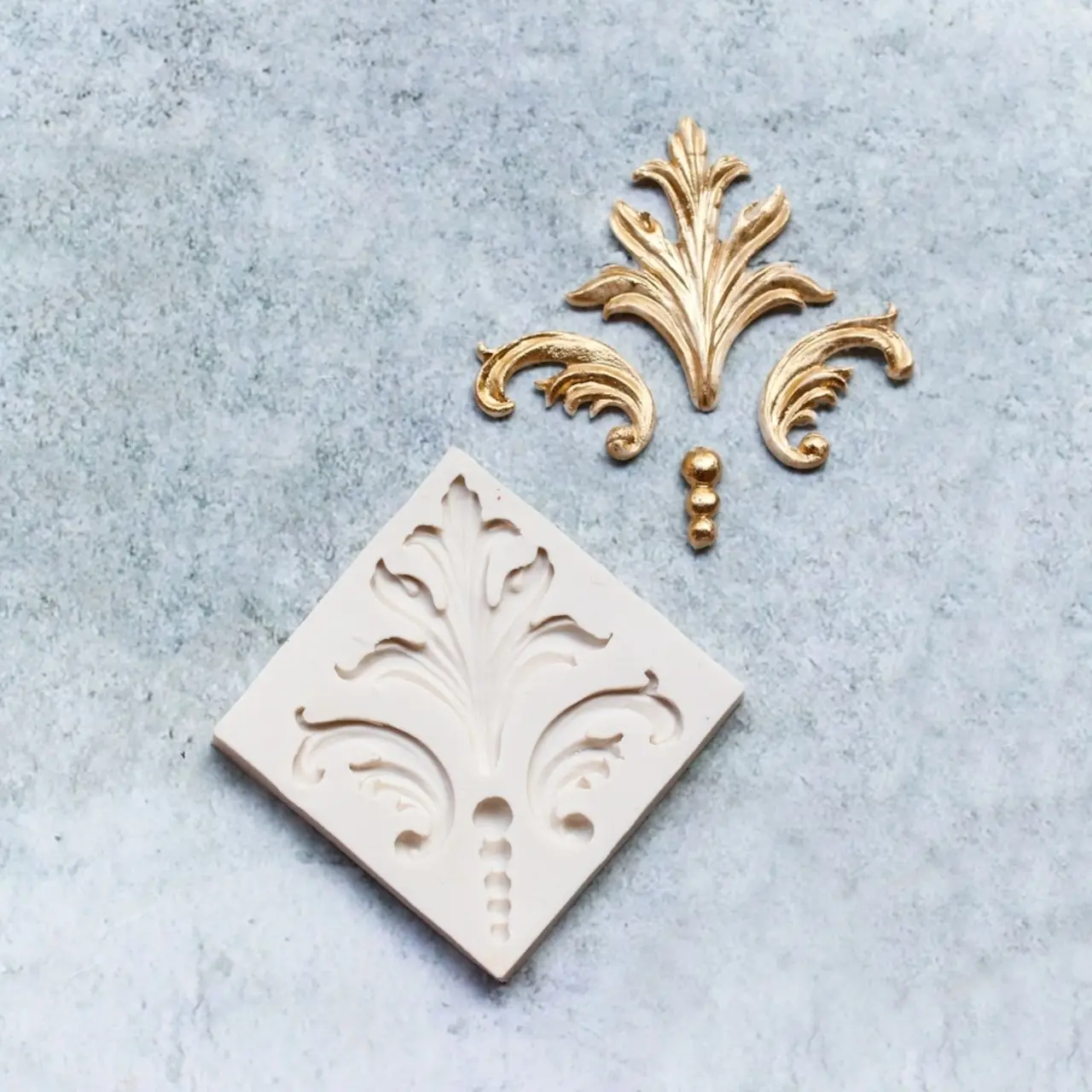 Flower relief silicone mould