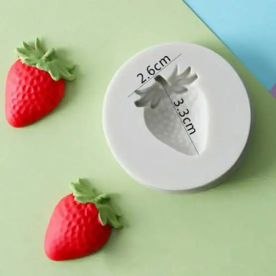 1 cavity strawberry silicone mould