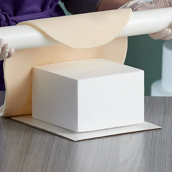 6" x 6" x 4" Foam Square Cake Dummy