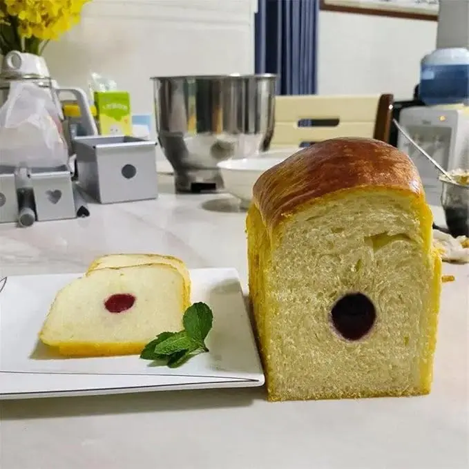 Loaf Pan with Center Tube for Baking Bread & Cake | Non-Stick Bread Loaf Pan for Homemade Sandwich & Sourdough