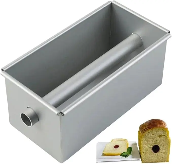 Loaf Pan with Center Tube for Baking Bread & Cake | Non-Stick Bread Loaf Pan for Homemade Sandwich & Sourdough