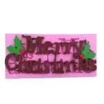 Merry christmas silicone mould for fondant,chocolates,resin etc