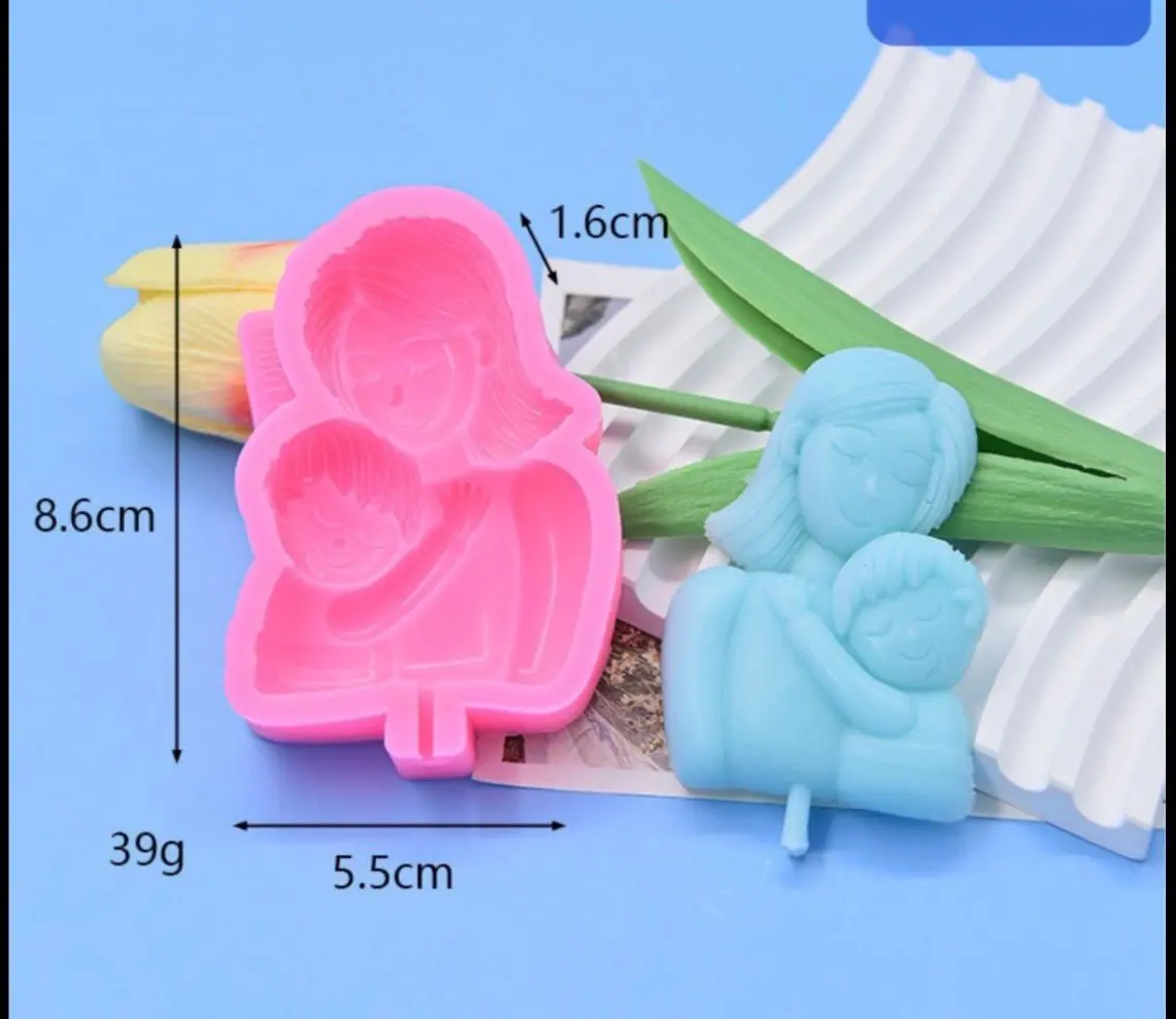 Mother & Child Silicone Mould for Candle, Resin & Cake Decoration