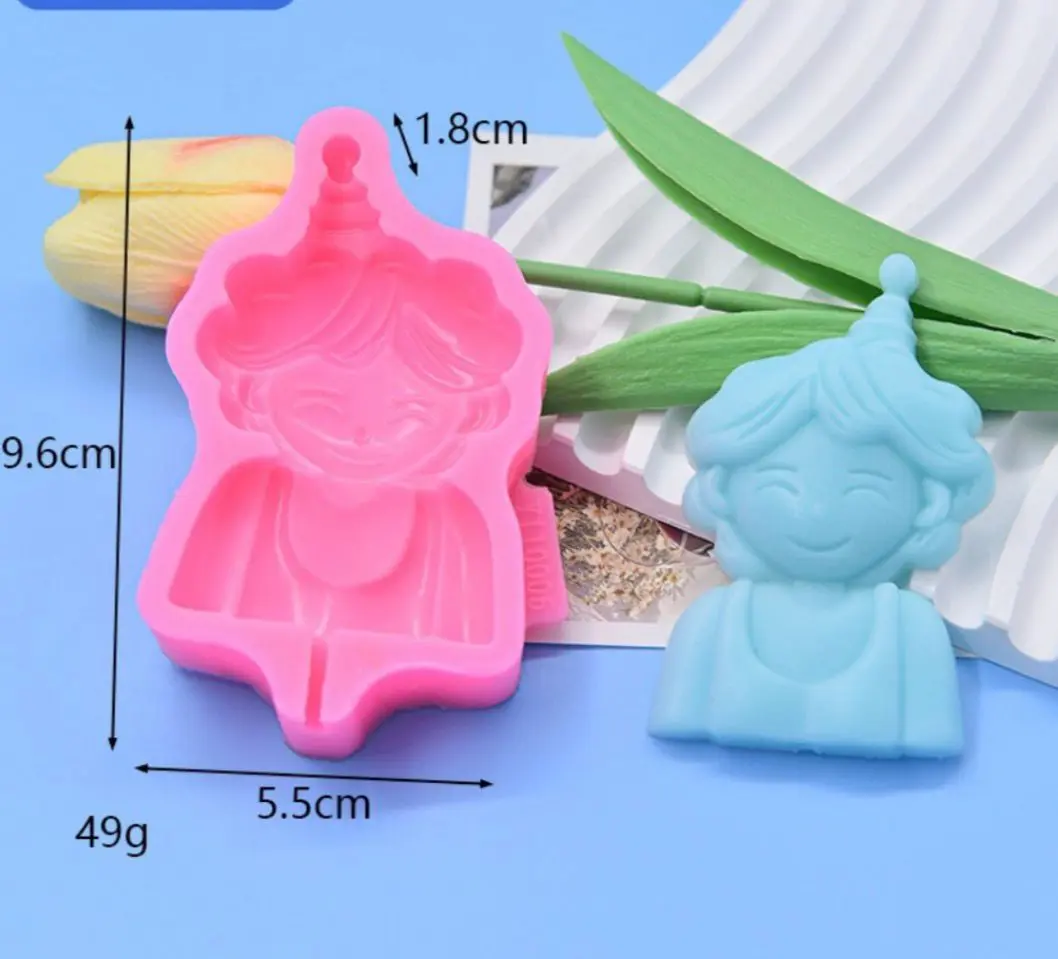 Cute Boy Face Silicone Mould for Candle, Resin & Cake Decoration