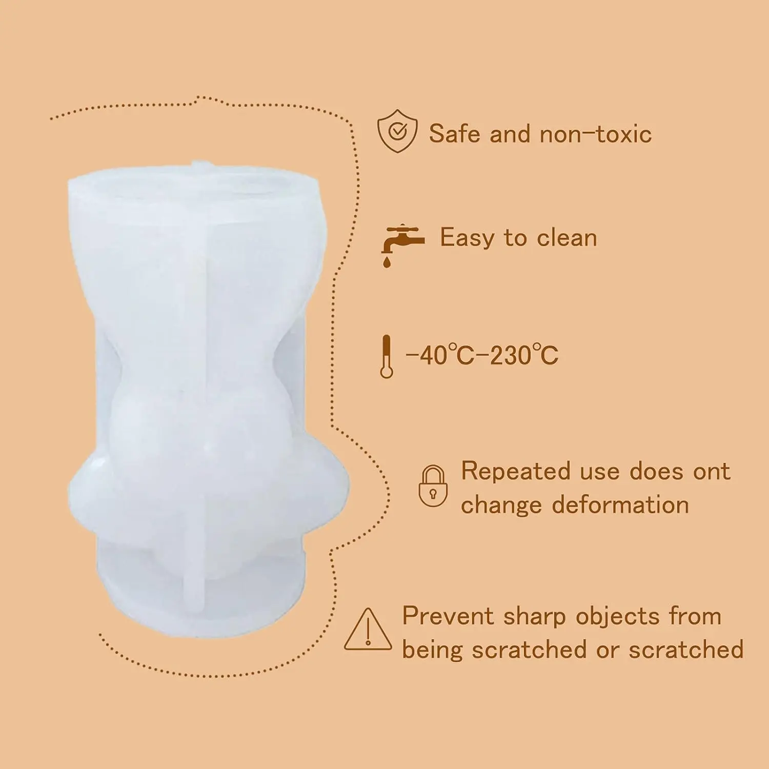 Lady body candle mould