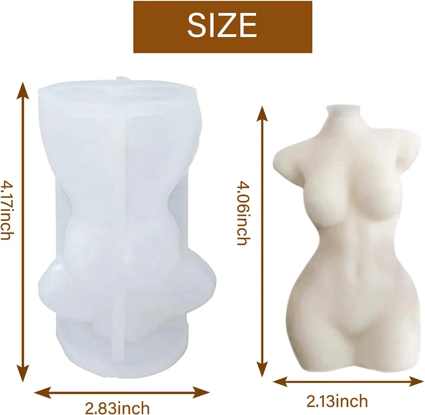Lady body candle mould