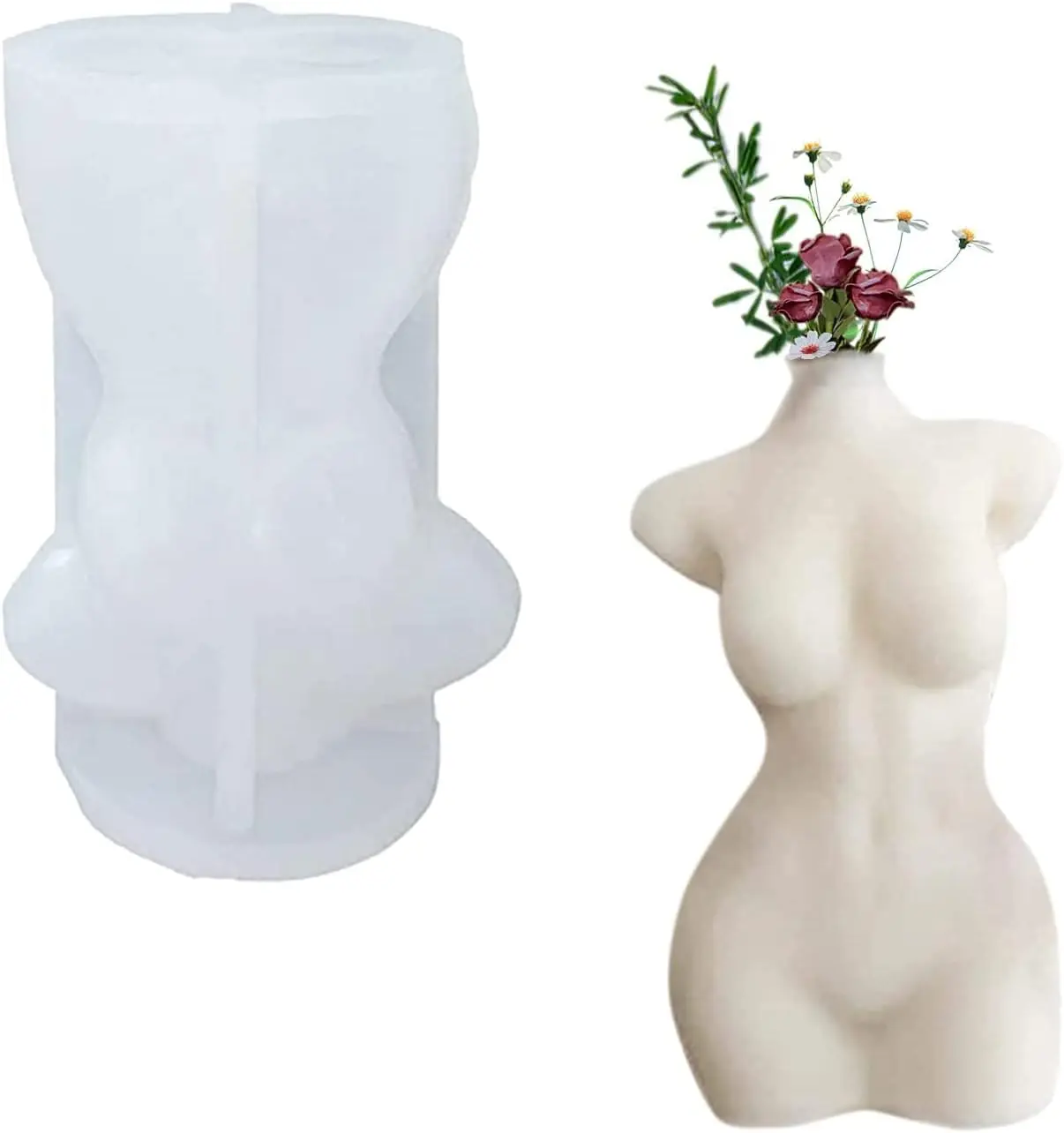 Lady body candle mould