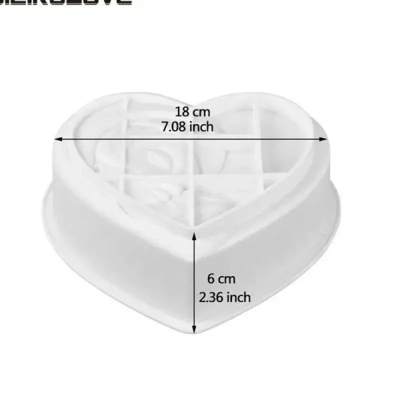 Mother and Child Heart Cake Smash Silicone Mould entremet mould