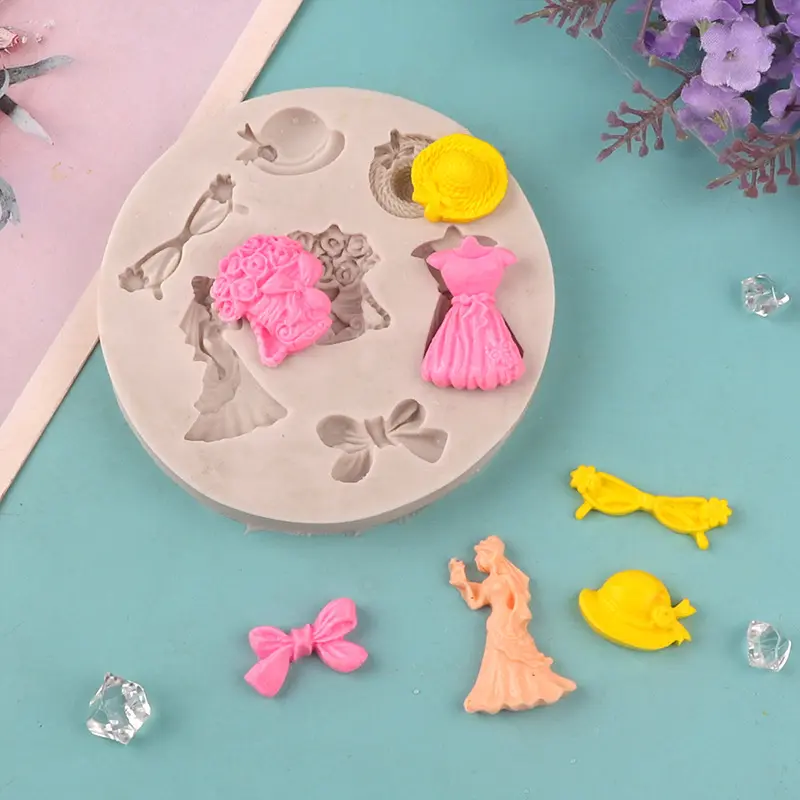 Girl theme silicone fondant mould
