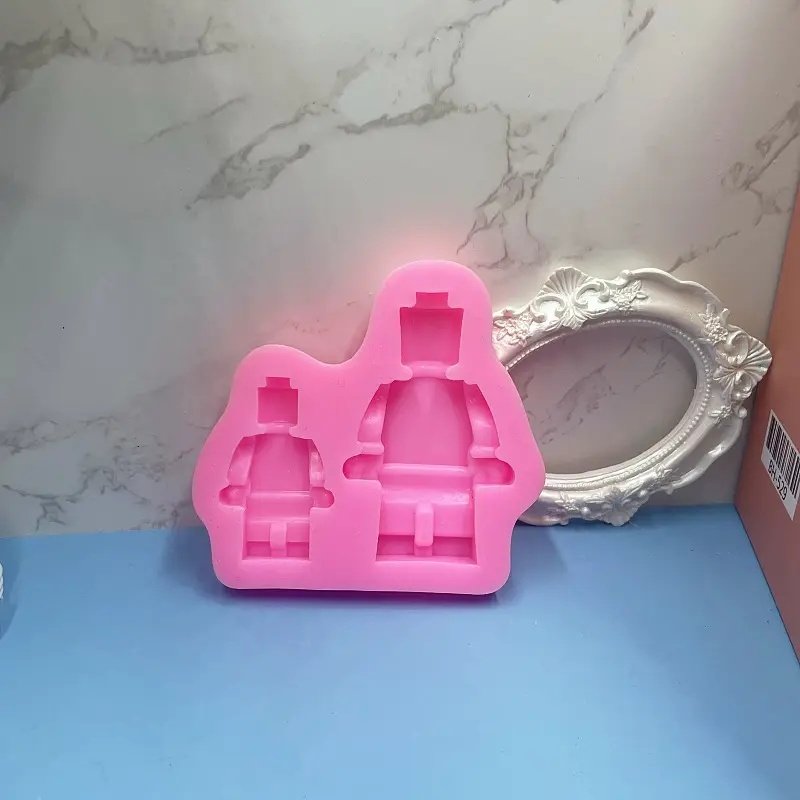 2 Cavity Lego Man silicon Mould