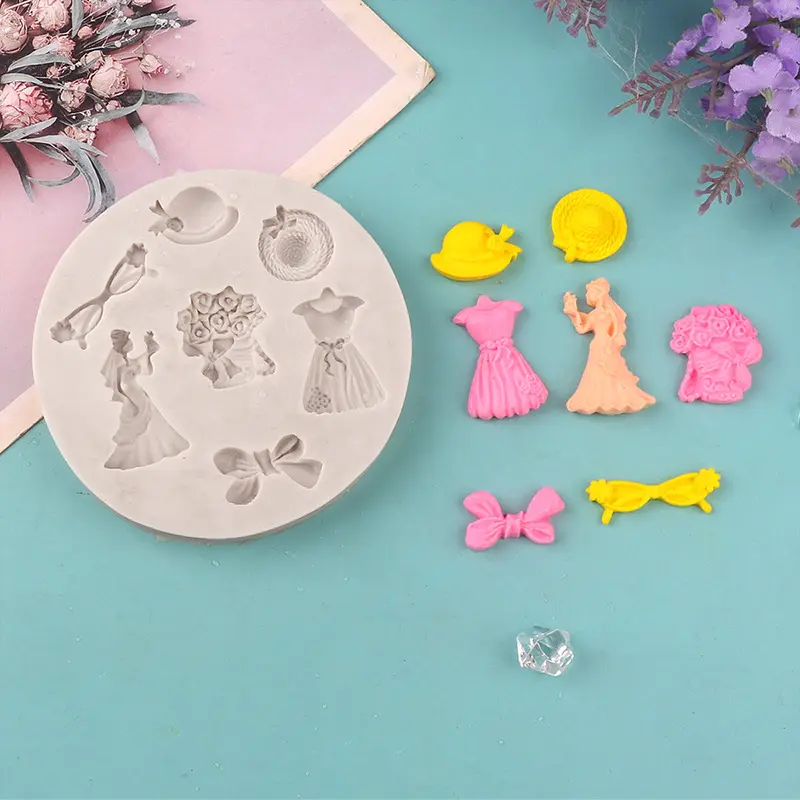 Girl theme silicone fondant mould