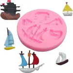 Pirate Sailing Ship Silicone Mould for Fondant, Chocolate & DIY Crafts