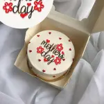 Mother's day red flower acrylic cake topper style 17