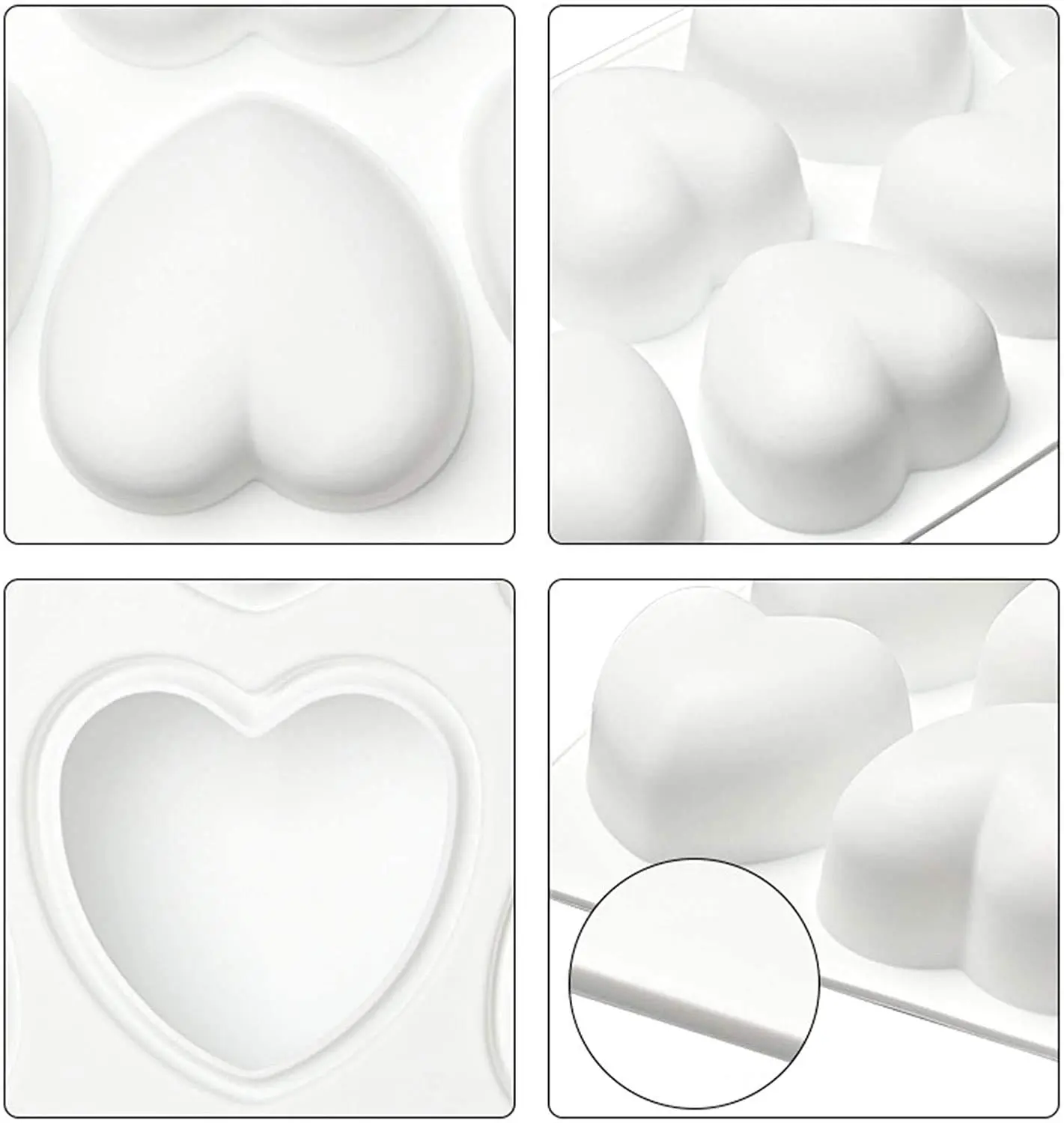 8 Cavity heart shaped mousse pastry entremet mould